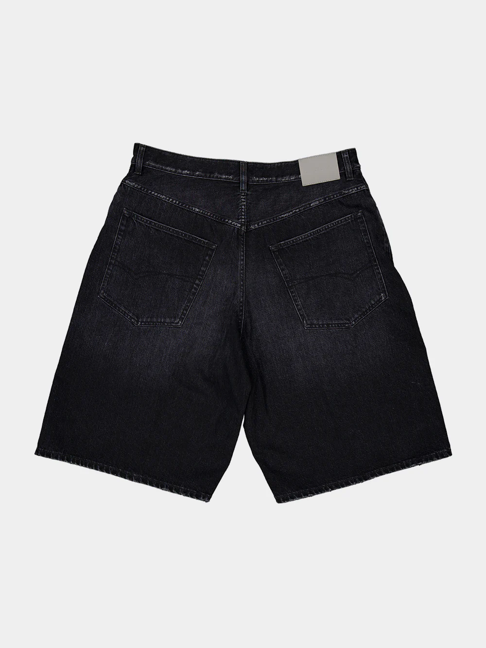 Black Denim Stay Press Shorts - Image 8