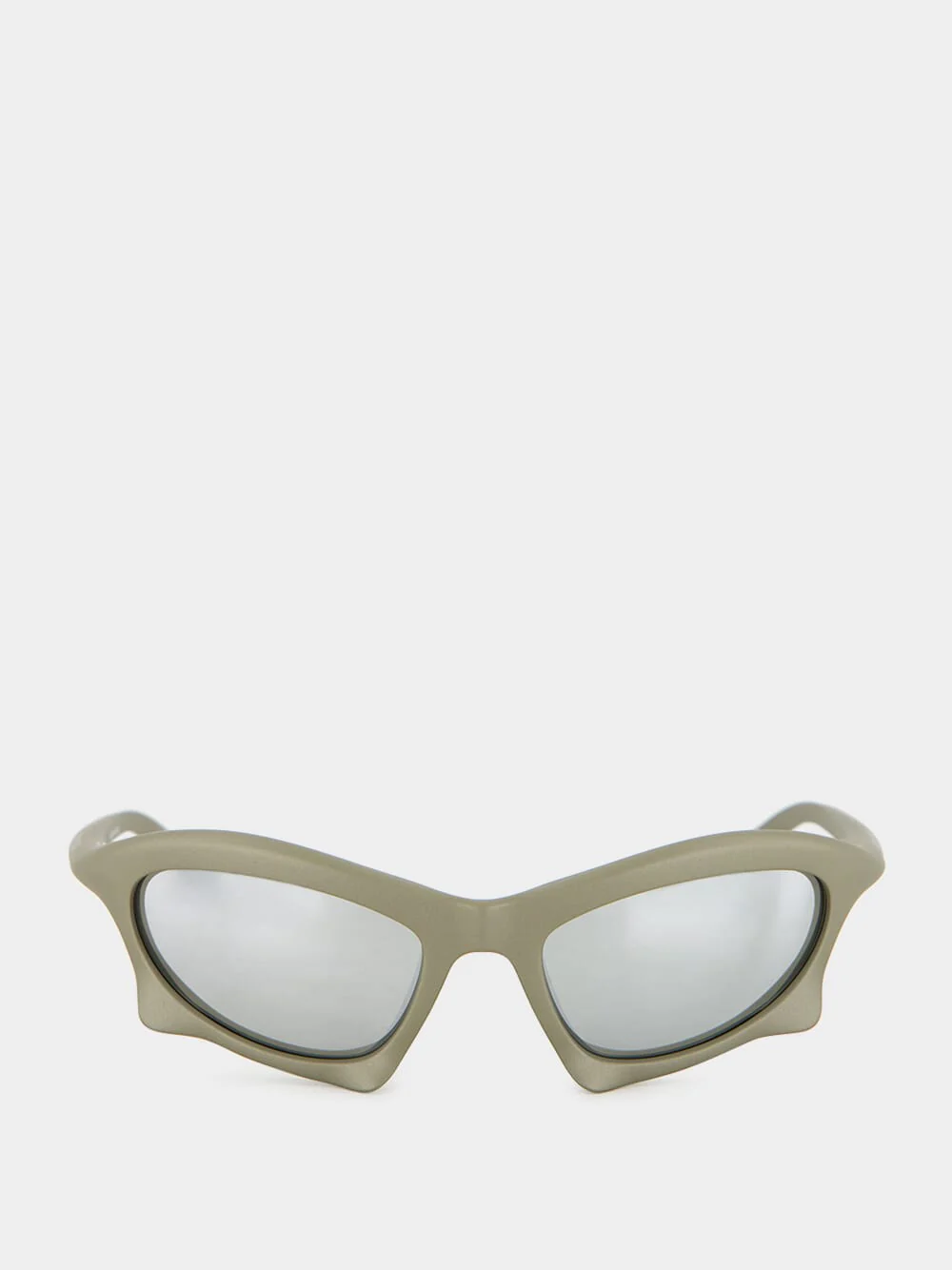 Silver Bat Rectangle Sunglasses