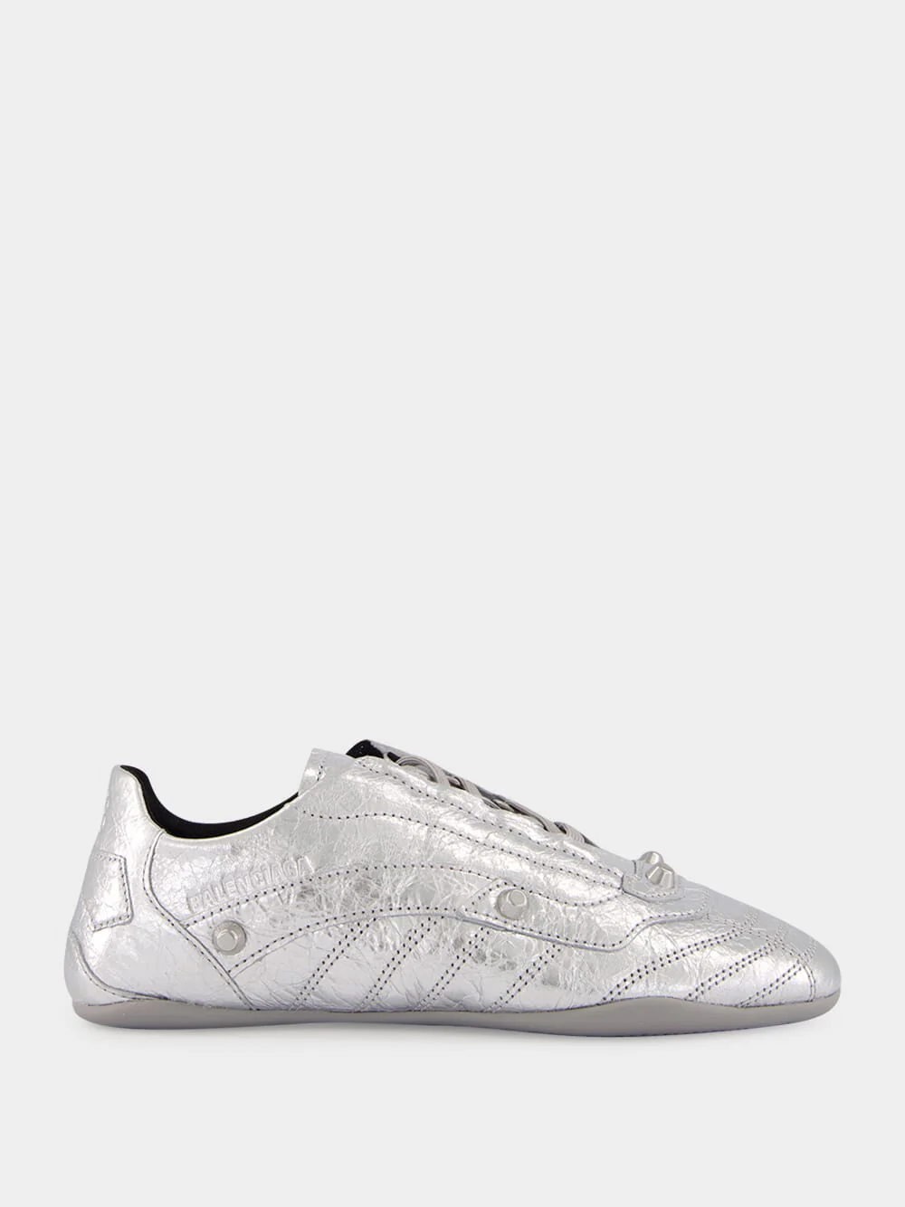 Silver City Sneaker in Metallized Sheepskin - Image 2