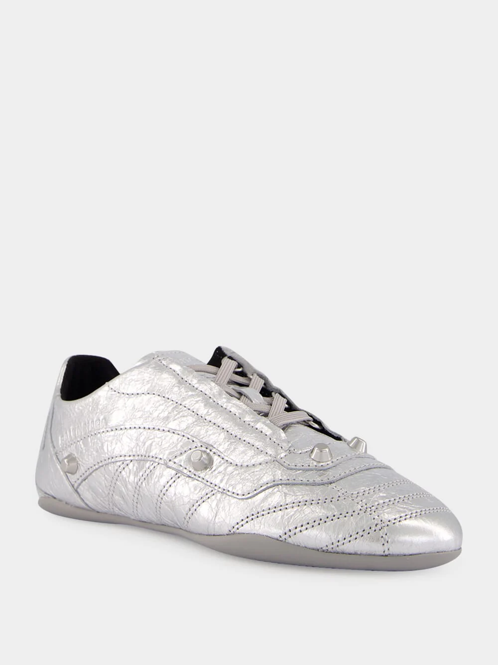 Silver City Sneaker in Metallized Sheepskin - Image 3