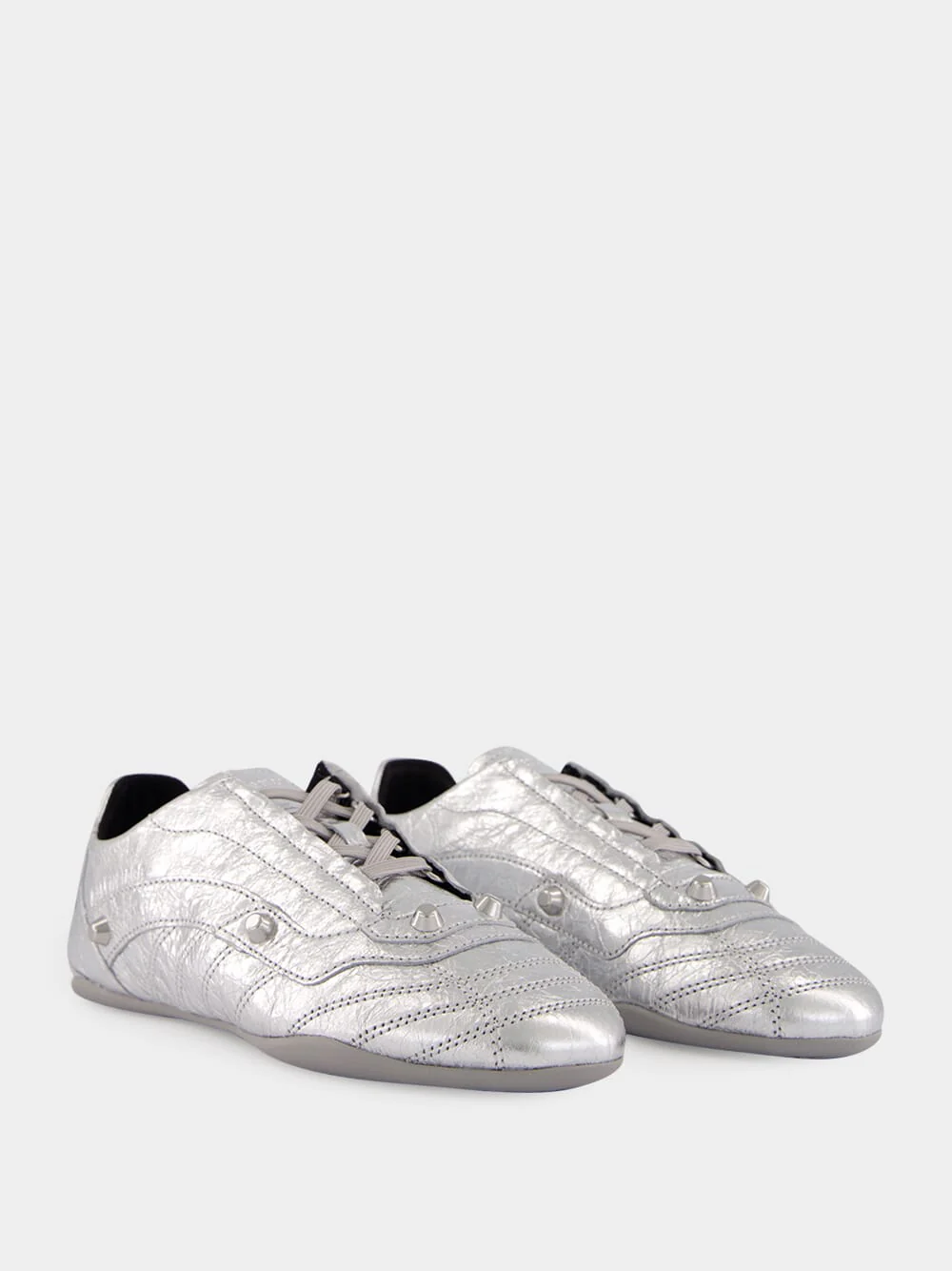 Silver City Sneaker in Metallized Sheepskin - Image 4