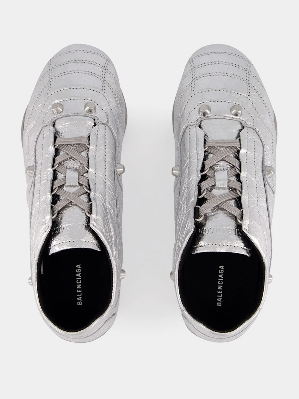 Silver City Sneaker in Metallized Sheepskin - Image 5