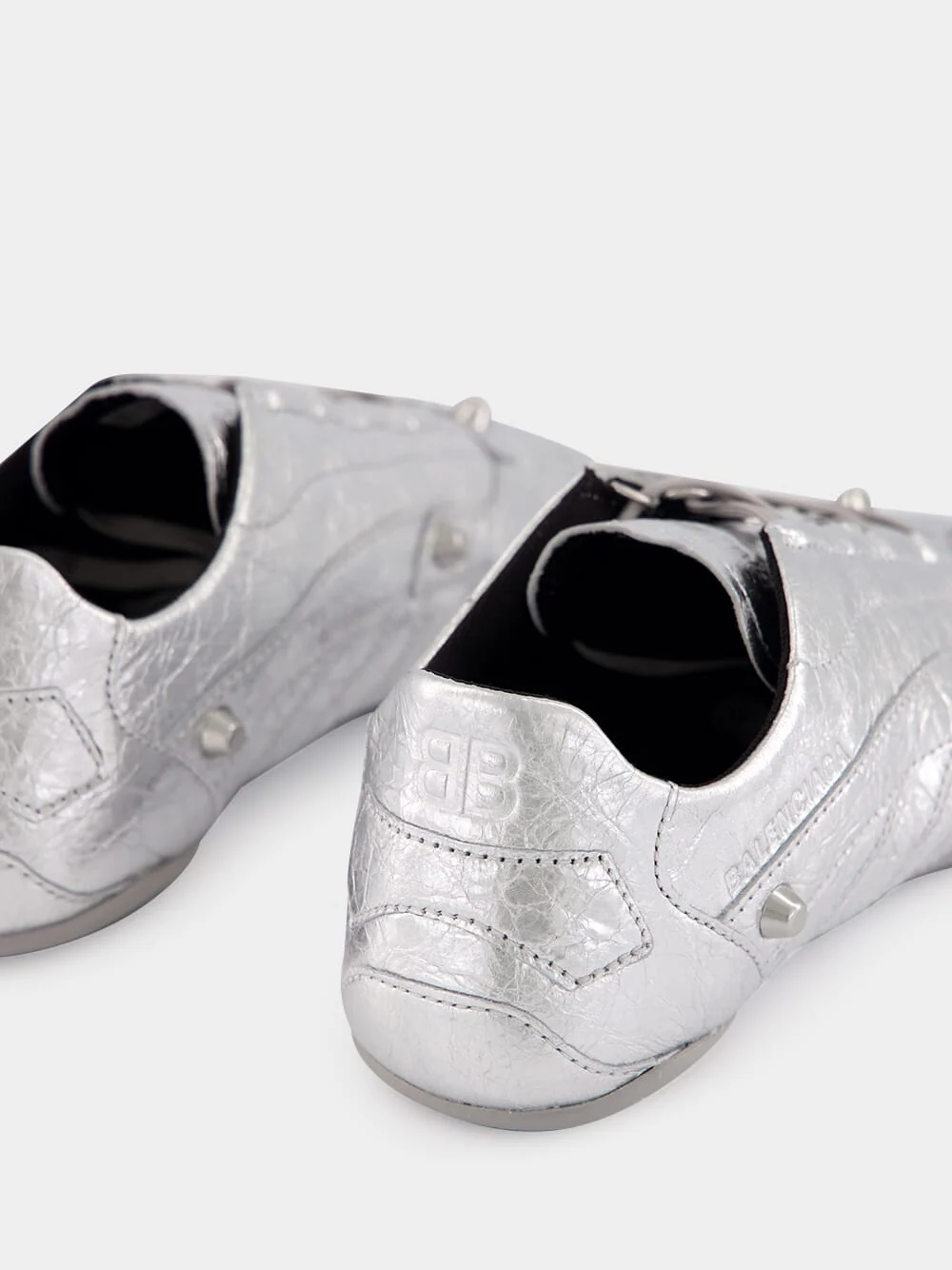 Silver City Sneaker in Metallized Sheepskin - Image 7