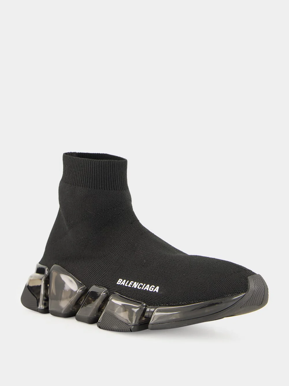 Speed 2.0 Full Clear Sole Recycled Knit Sneaker in Black - Image 2