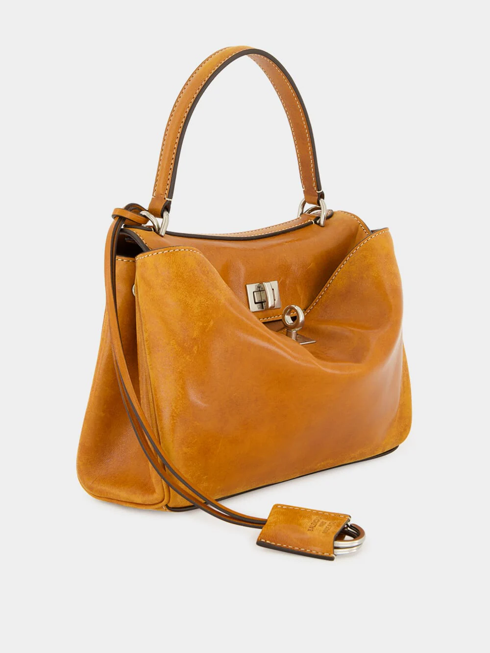 Tan Rodeo Mini Leather Handbag - Image 5
