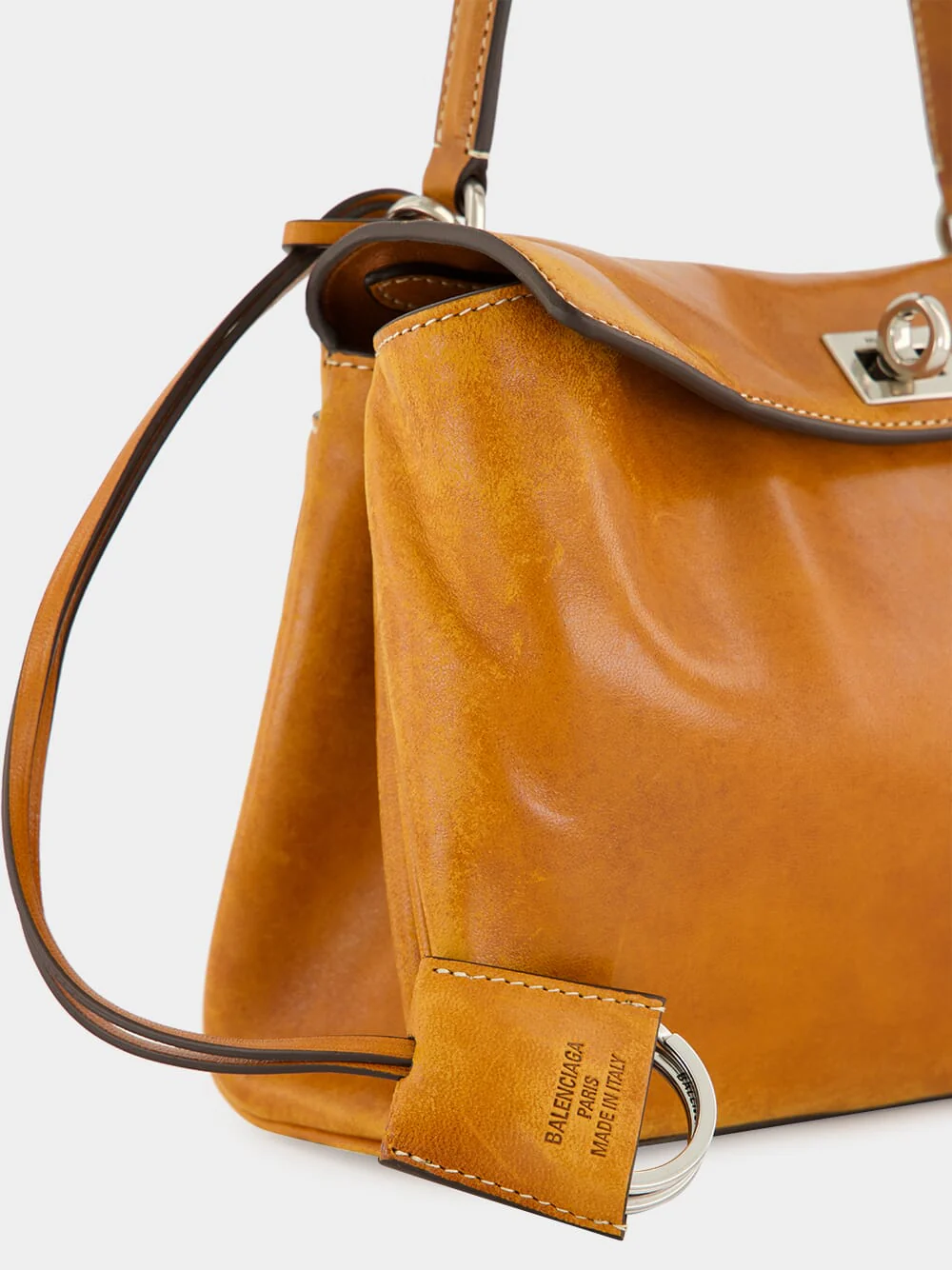 Tan Rodeo Mini Leather Handbag - Image 9