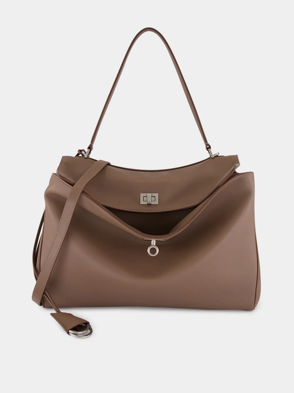 Taupe Medium Rodeo Leather Handbag
