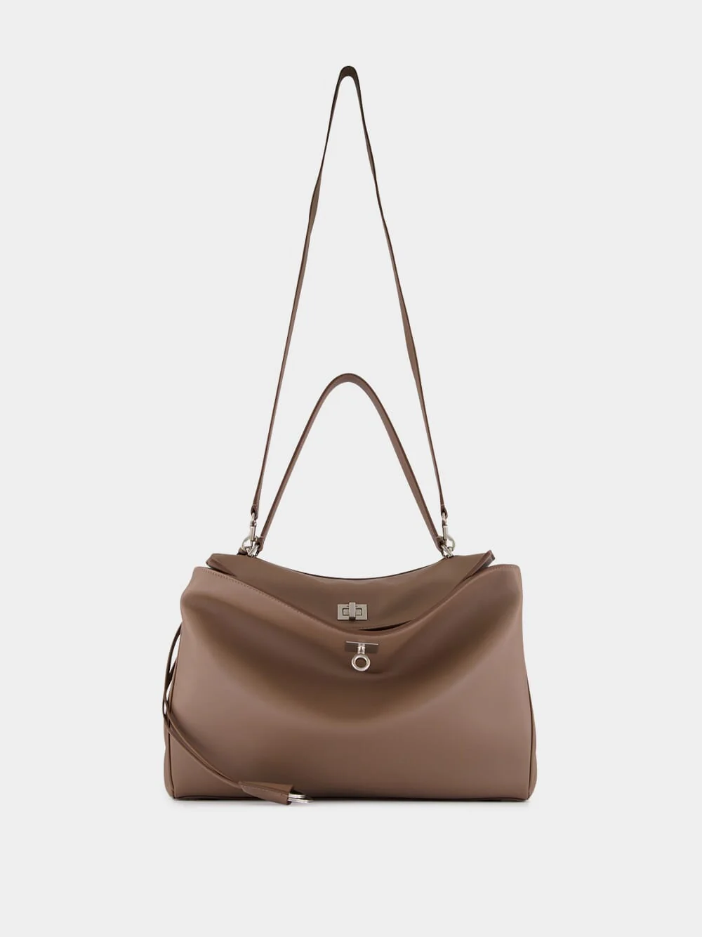 Taupe Medium Rodeo Leather Handbag - Image 3