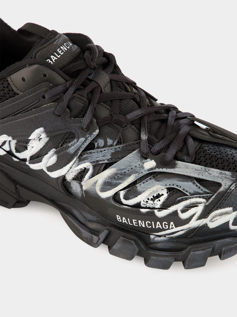 Track Signature Sneaker in Black and White - Image 6