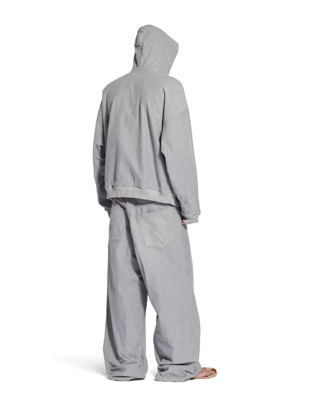 Trompe L'oeil Sweatpants in Heather Grey - Image 4