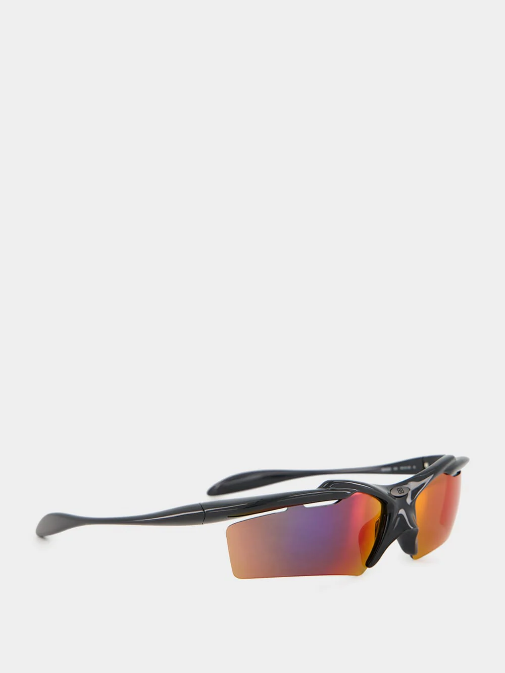 Turbo Rectangle Sunglasses in Black - Image 3