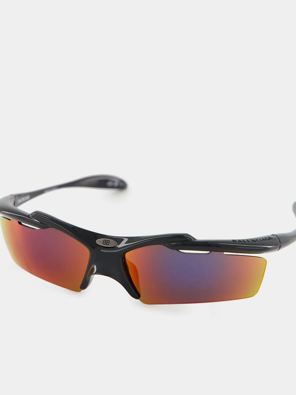 Turbo Rectangle Sunglasses in Black - Image 6