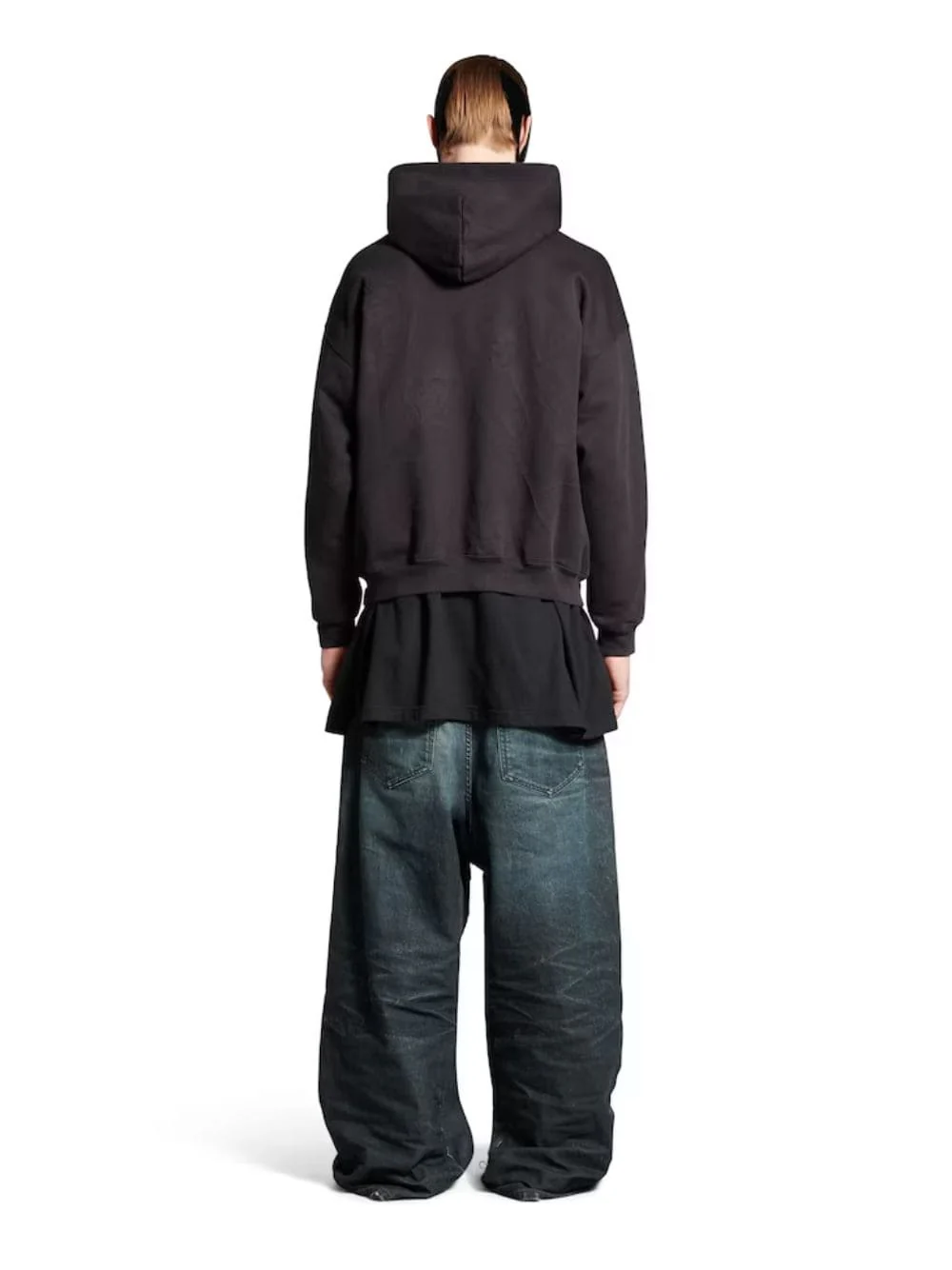 Washed Black Loop Sports Icon Sweatshirt - Image 4