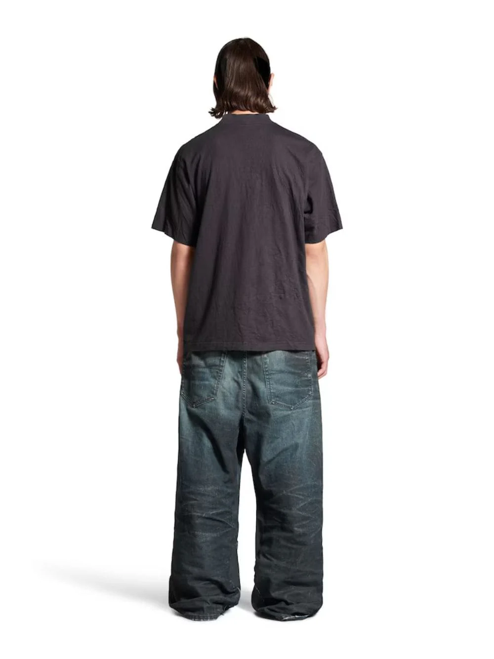 Washed Black Loop Sports Icon T-Shirt - Image 4