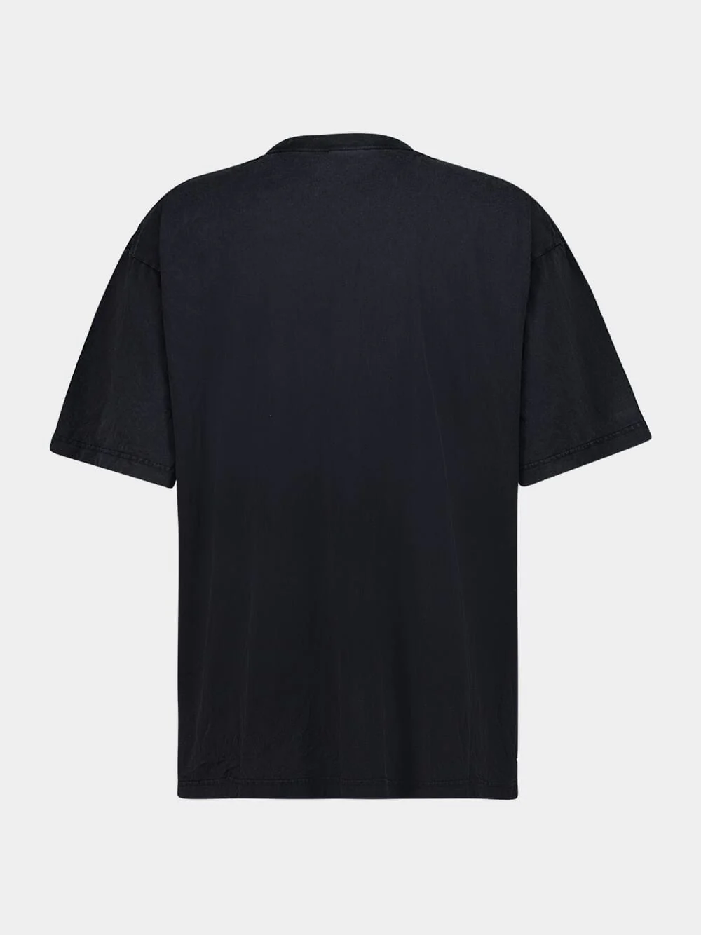 Washed Black Medium-Fit Graphic Cotton T-Shirt - Image 2