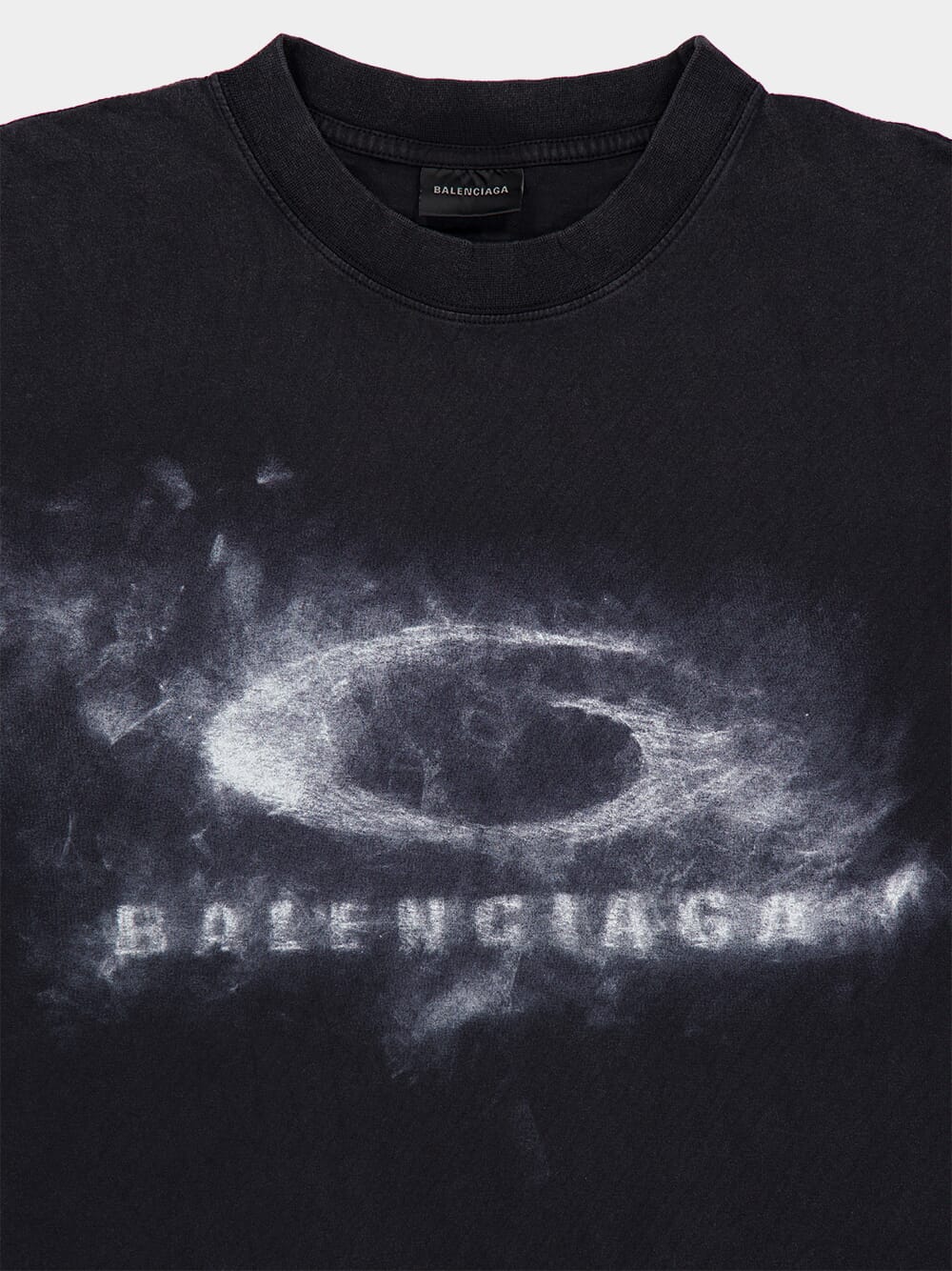 Washed Black Medium-Fit Graphic Cotton T-Shirt - Image 3