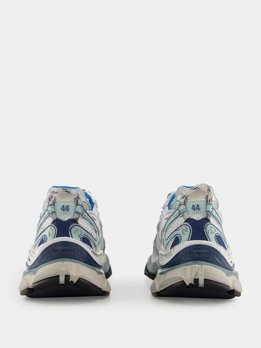 White, Blue & Beige Runner 2.0 Sneakers - Image 12