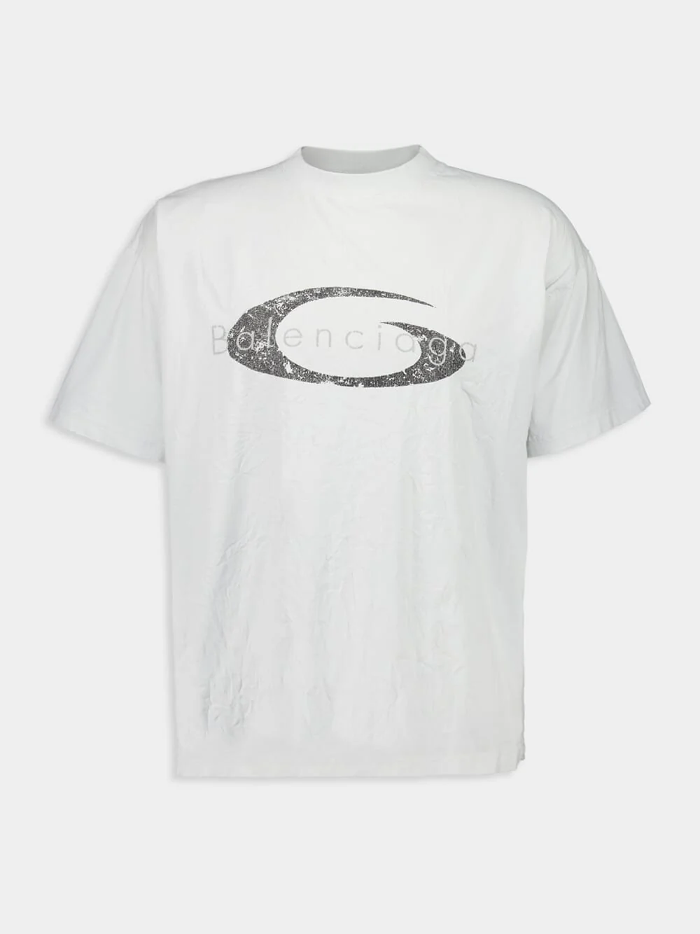 White Boxy Fit Vintage Loop T-Shirt