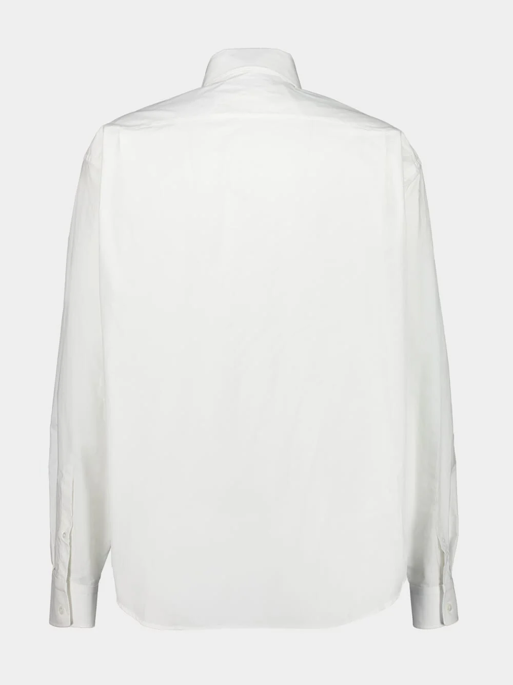 White Cotton Large-Fit Shirt - Image 2
