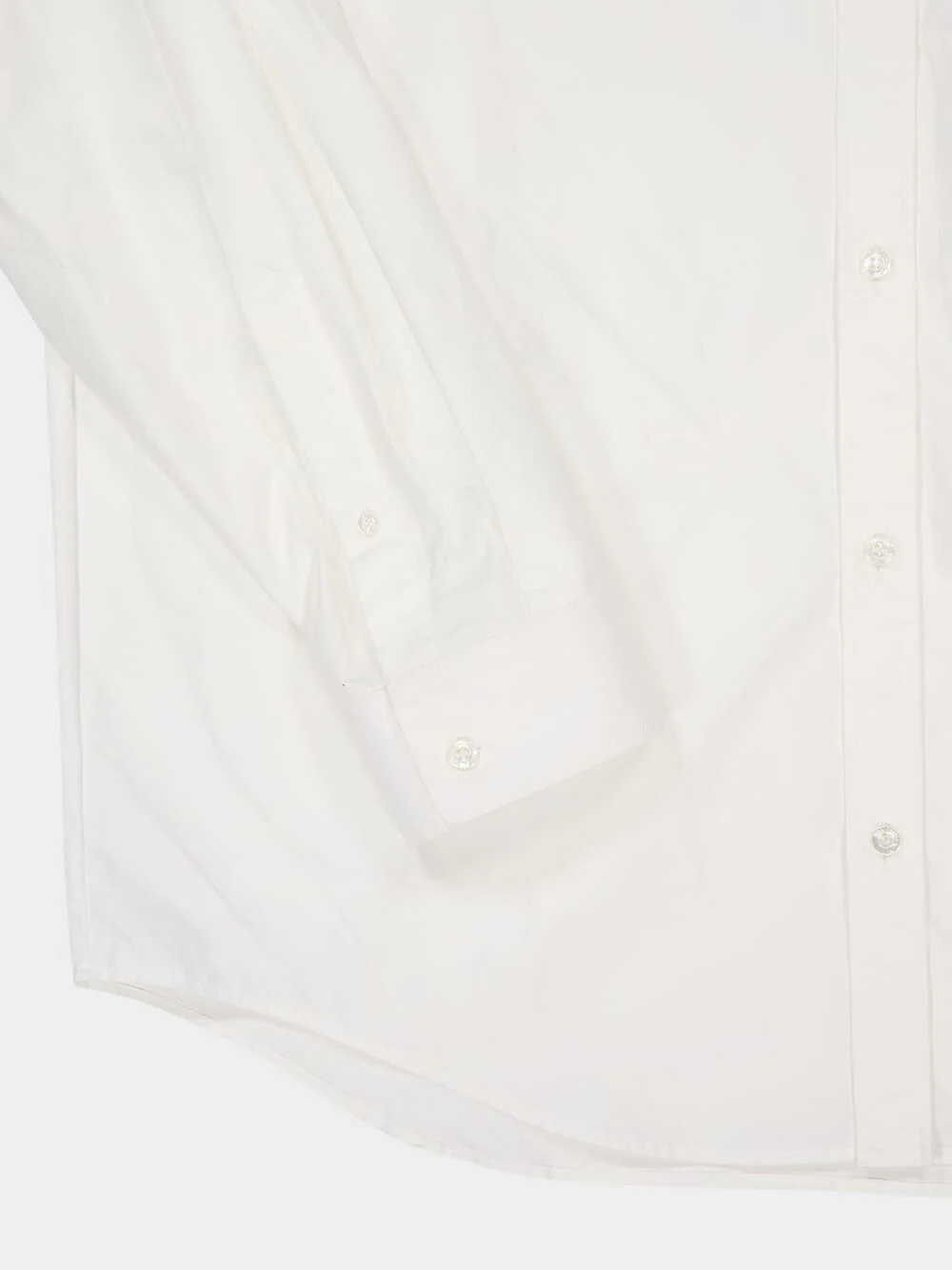 White Cotton Large-Fit Shirt - Image 4