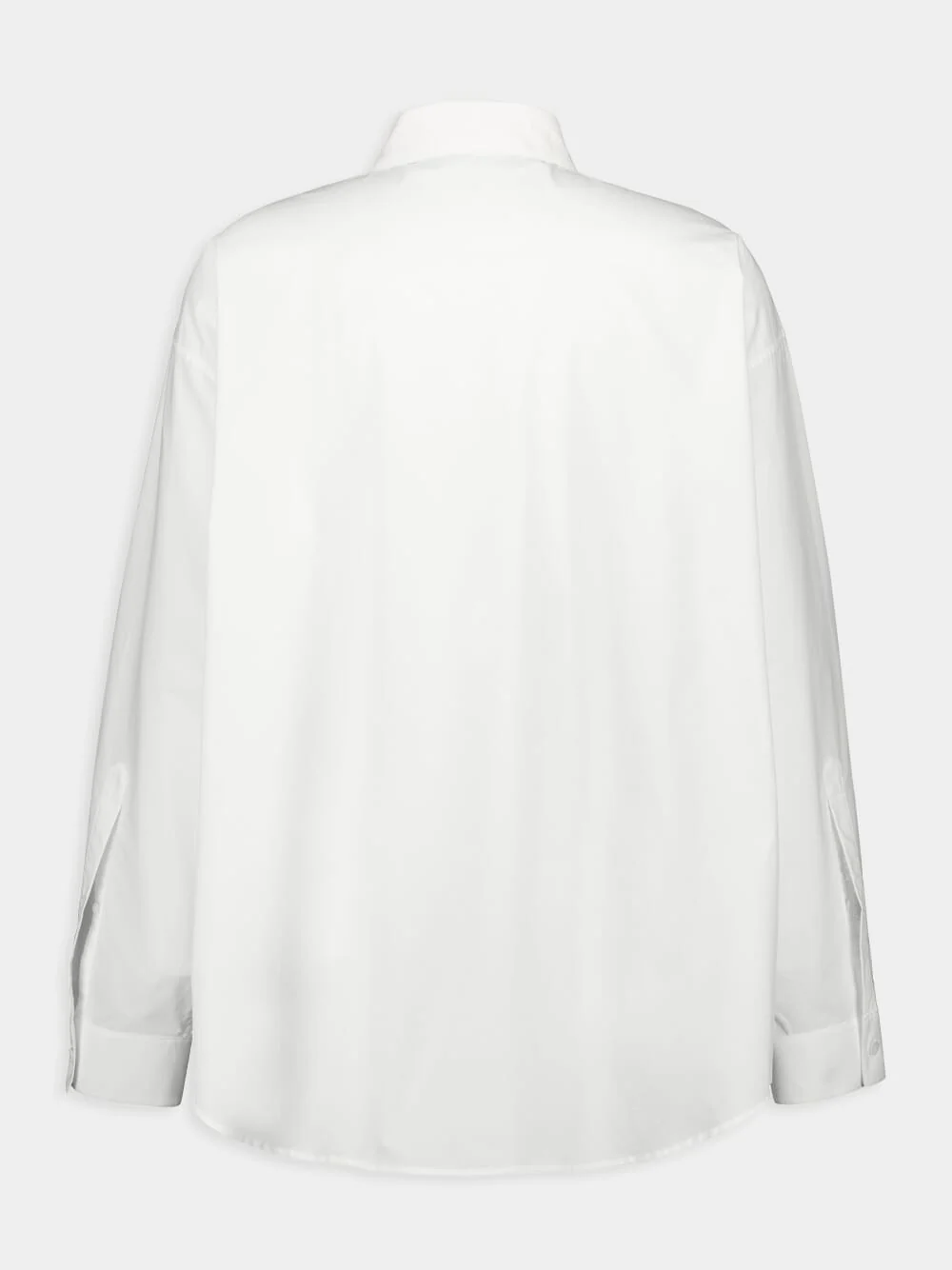 White Minimal Poplin Shirt - Image 2