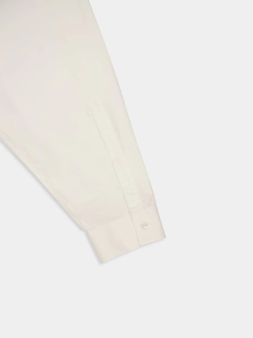 White Minimal Poplin Shirt - Image 4