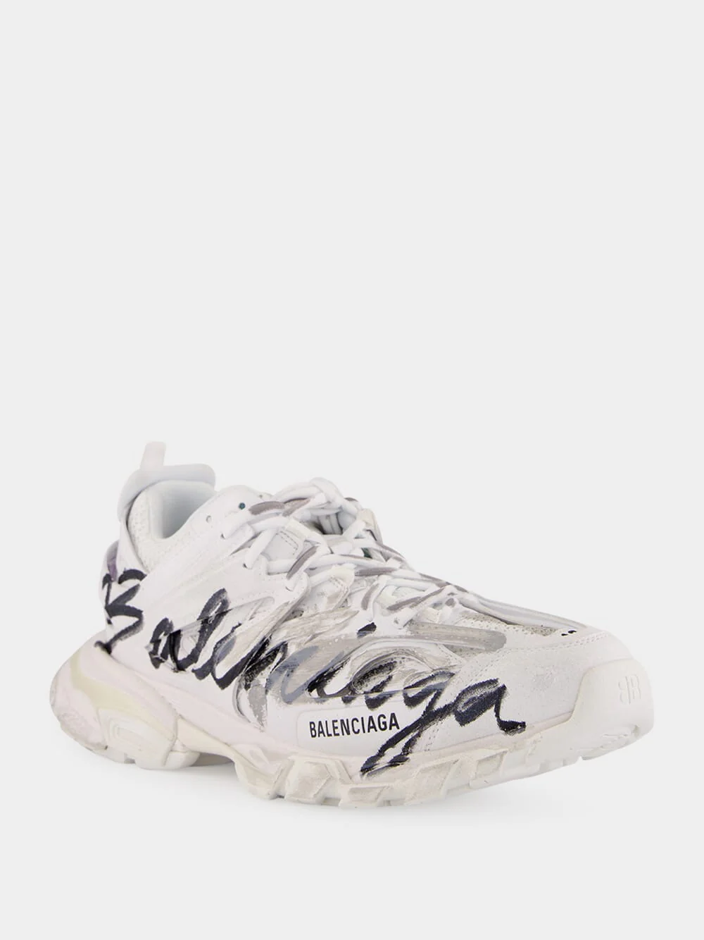 White Track Signature Logo Sneakers - Image 2