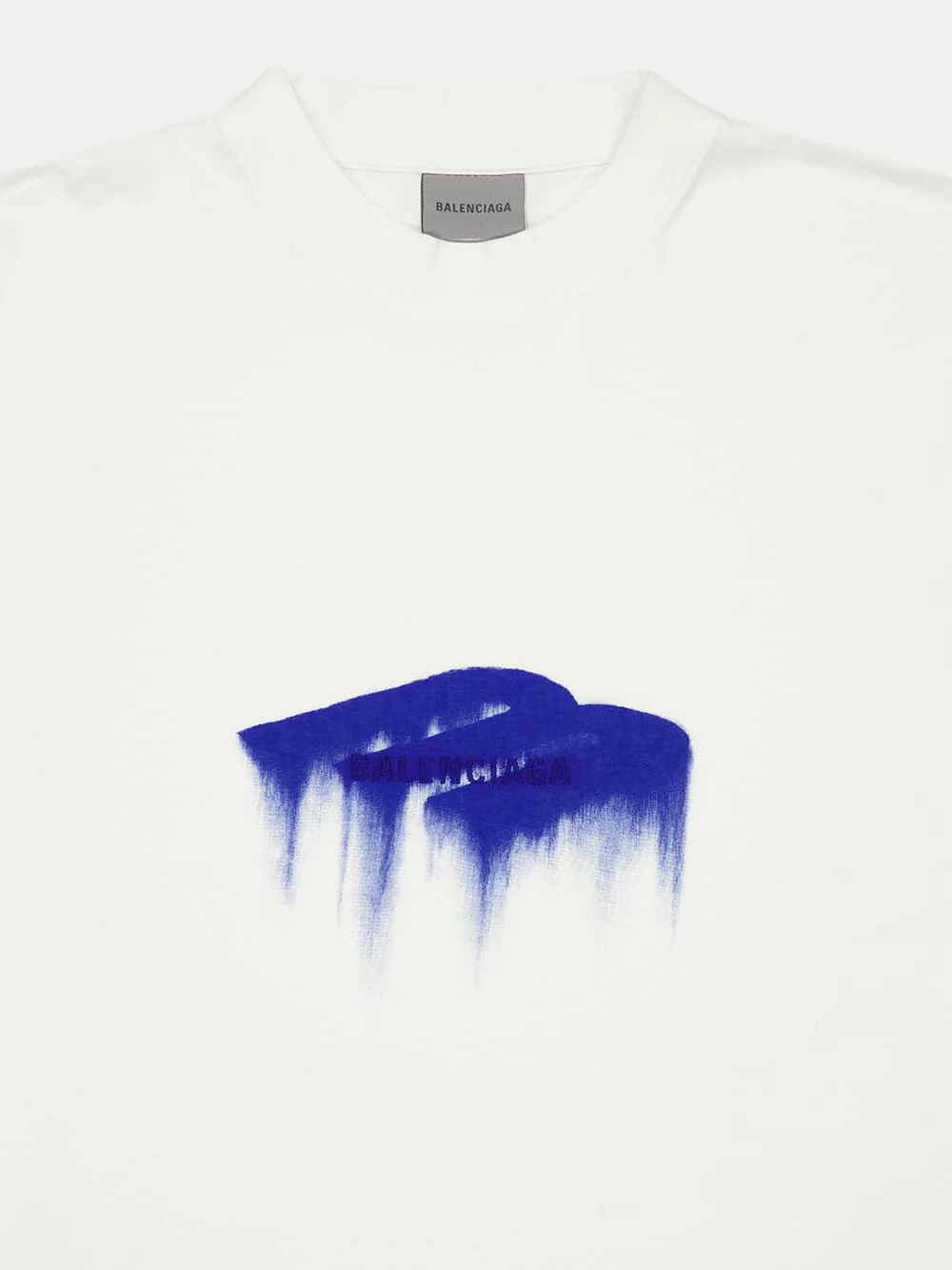 White Wet Brush Graphic Cotton T-Shirt - Image 5