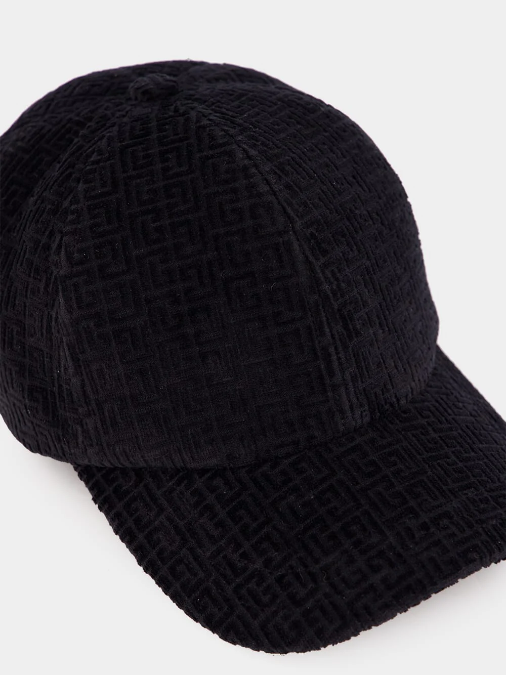Black Velvet Monogram Jersey Cap - Image 3