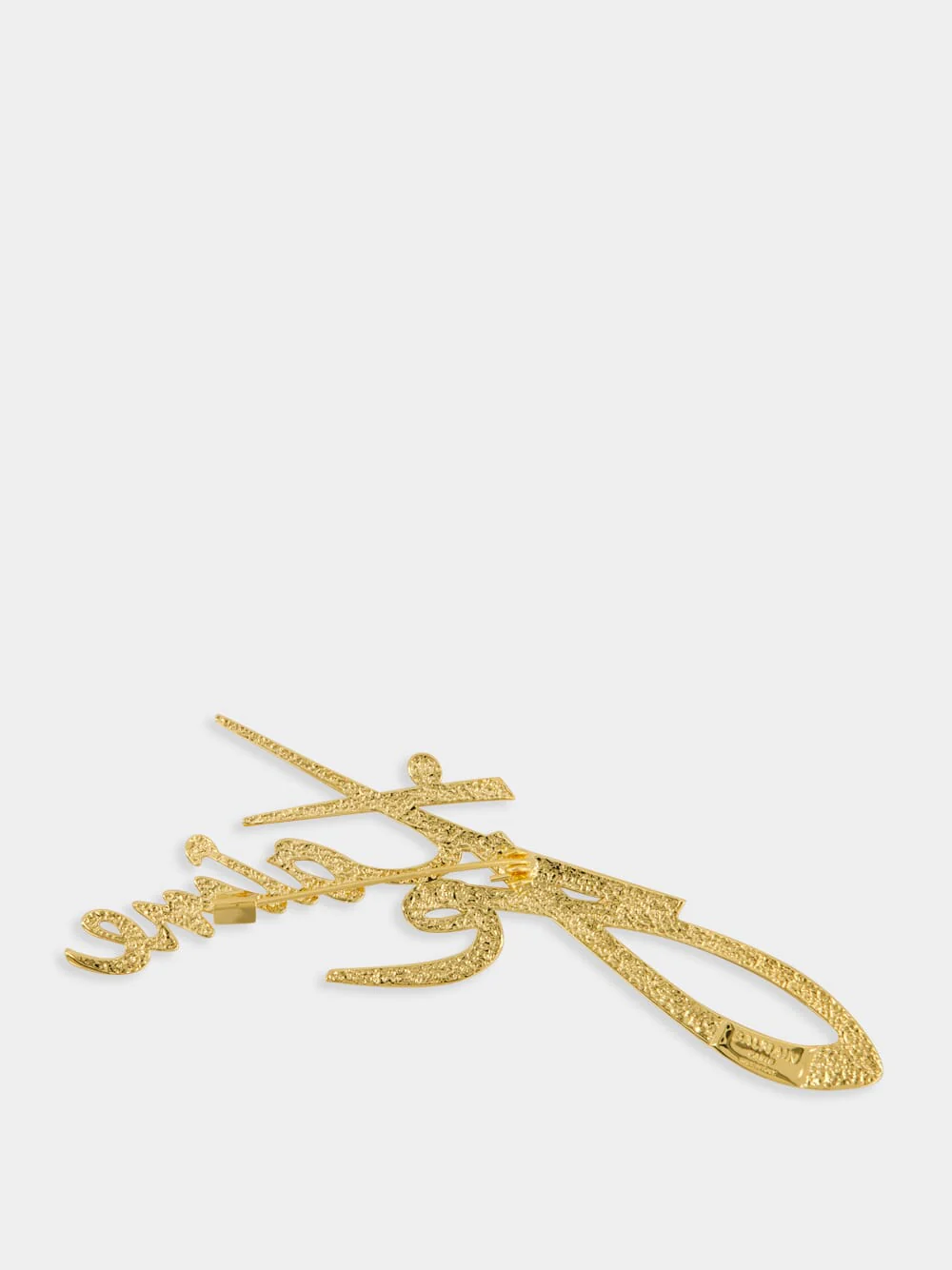 Gold "Je t'aime" Brass Brooch - Image 3