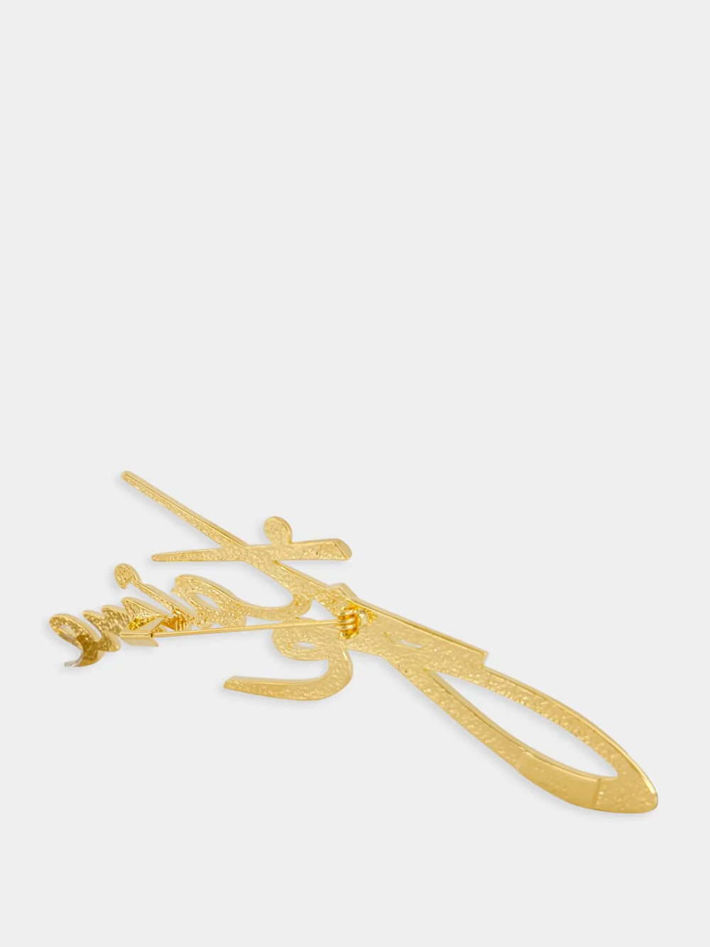 Gold "Je t'aime" Brass Brooch - Image 4