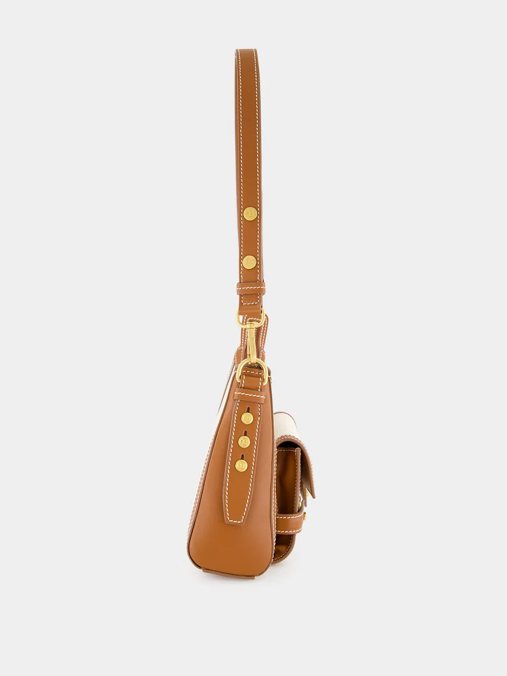 B-Buzz Hobo Bag in Leather and Canvas - Image 4