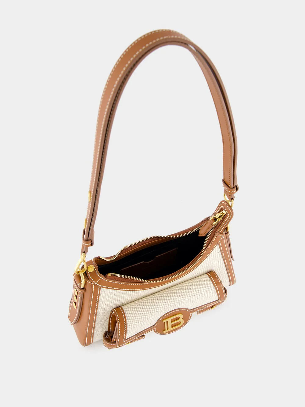 B-Buzz Hobo Bag in Leather and Canvas - Image 6