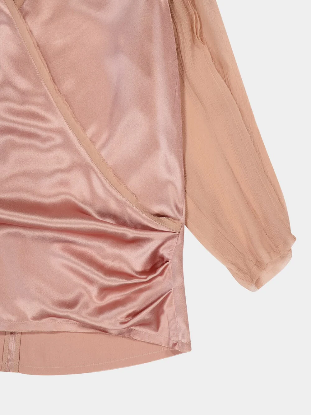 Beige Poudre Shoulder-Pad Blouse - Image 3