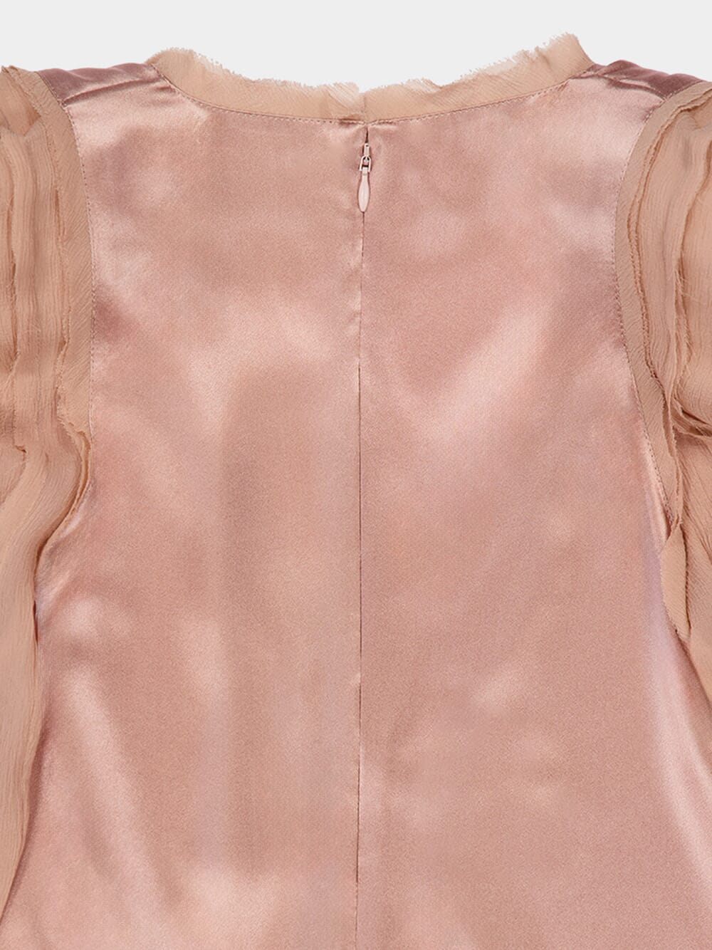 Beige Poudre Shoulder-Pad Blouse - Image 8