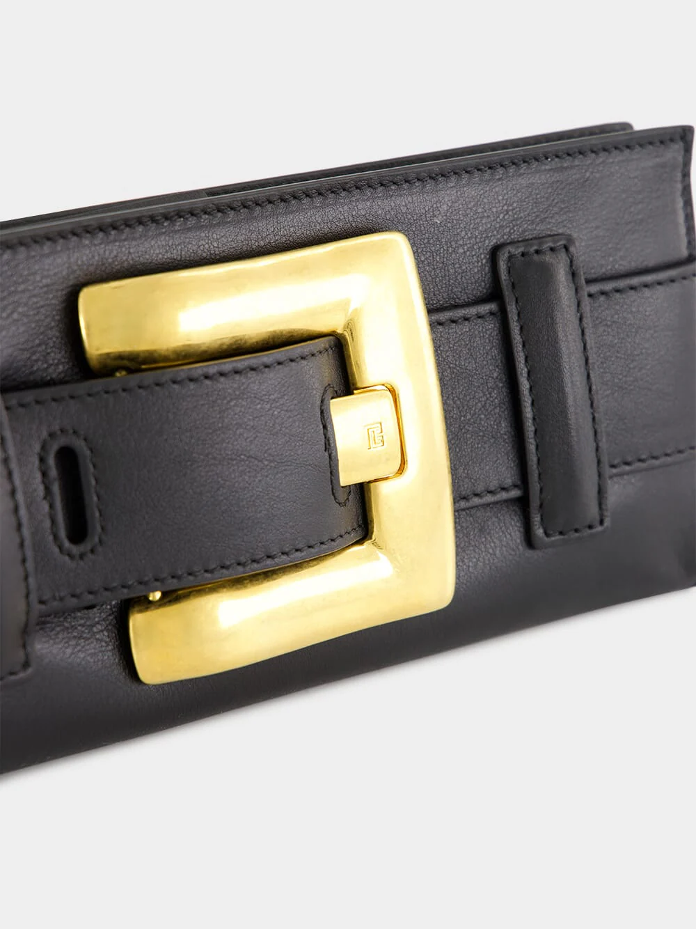 Black Anthem Calfskin Clutch Bag - Image 7