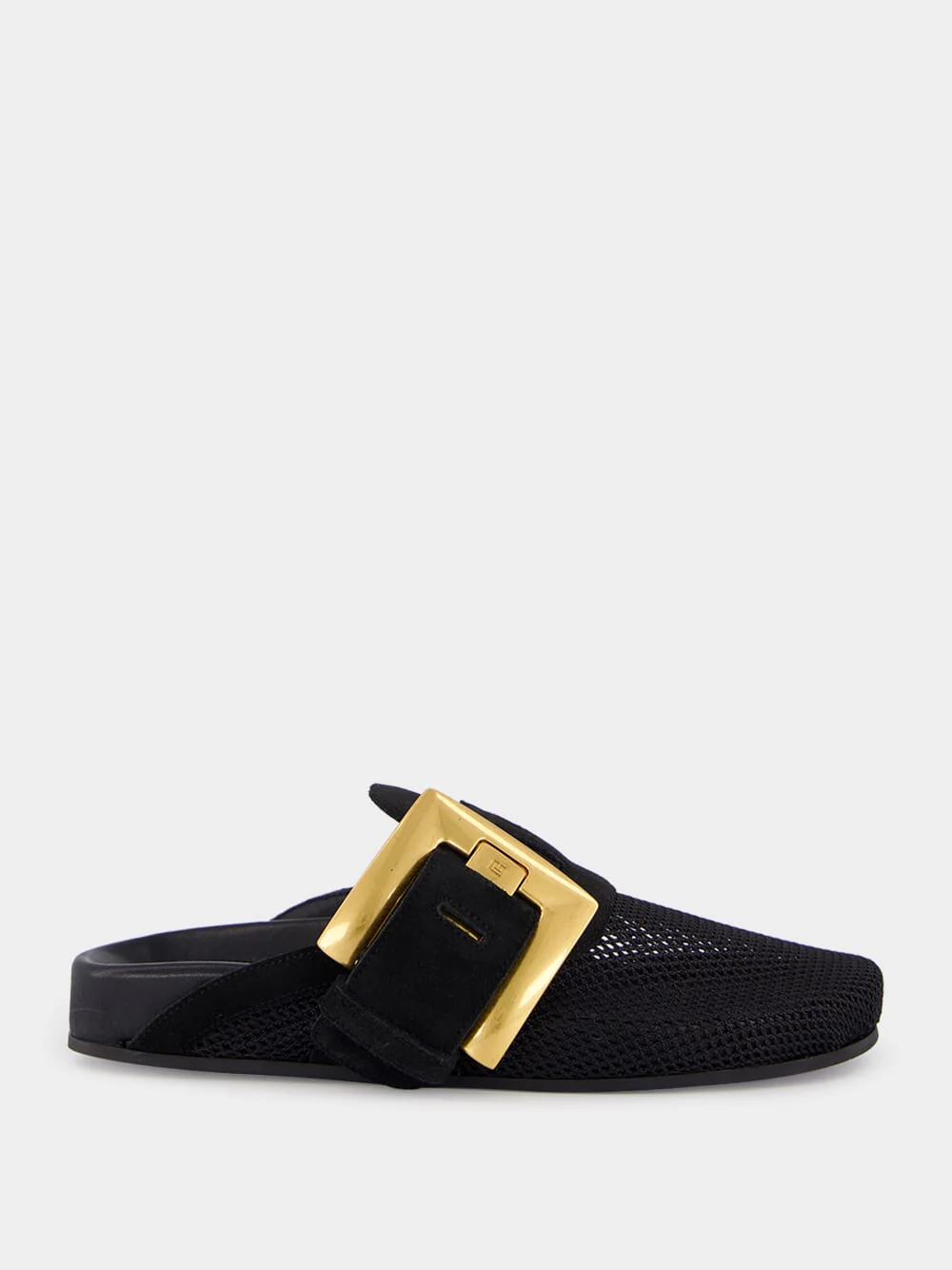 Black Anthem Flat Mule Sandals