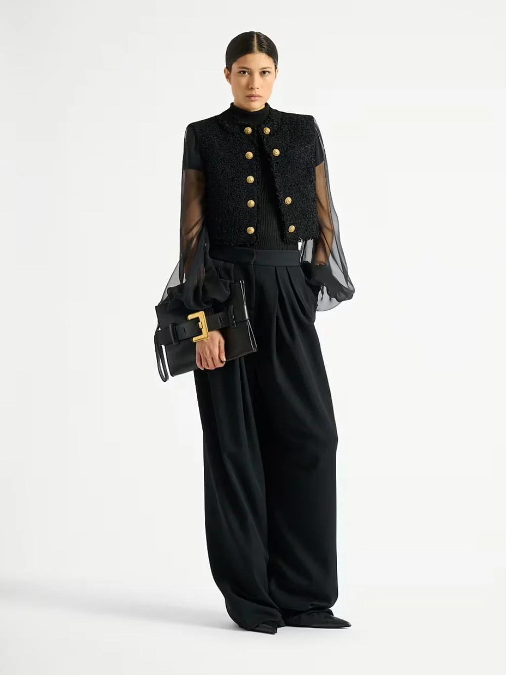 Black Anthem Smooth Leather Clutch - Image 2