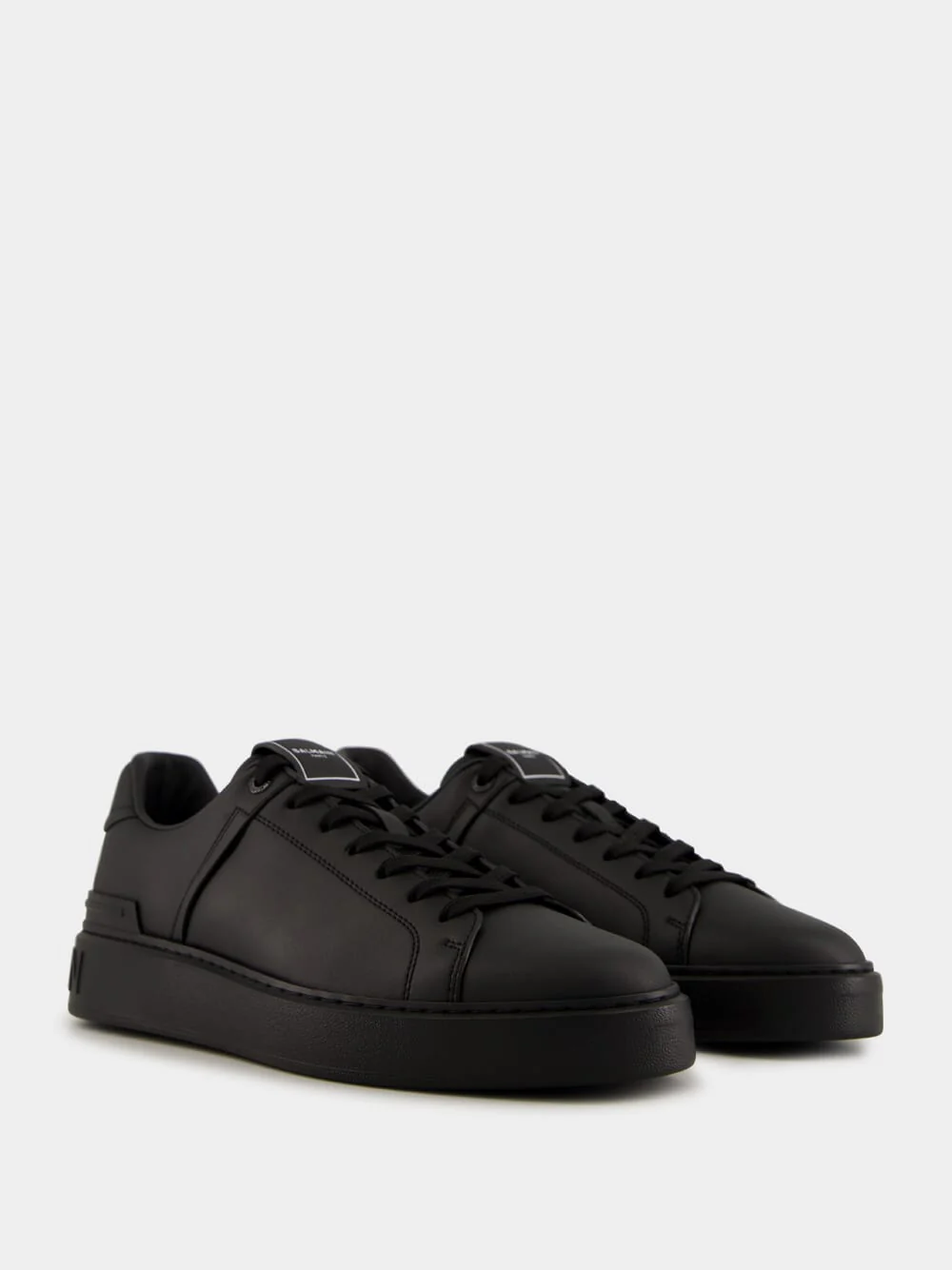 Black B-Court Calfskin Trainers - Image 3