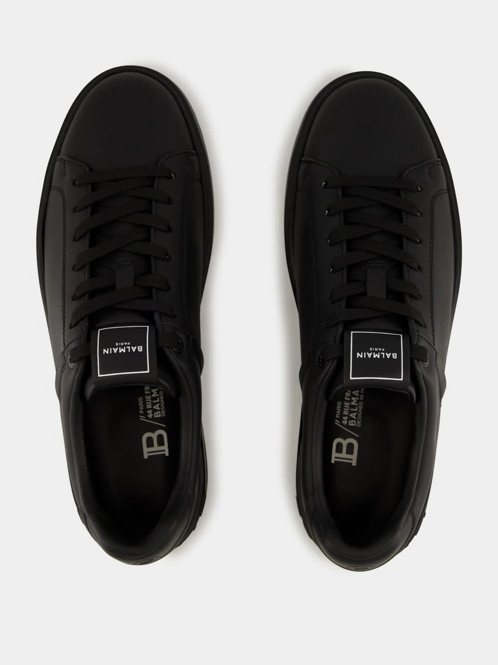 Black B-Court Calfskin Trainers - Image 4