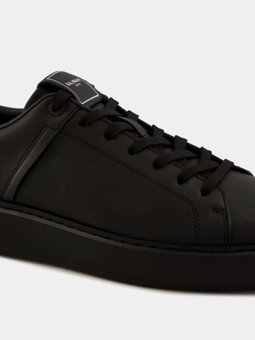 Black B-Court Calfskin Trainers - Image 6