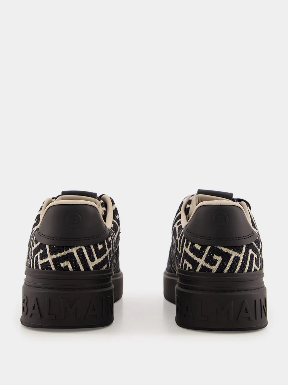 Black B-Court Jacquard Monogram Trainers - Image 6