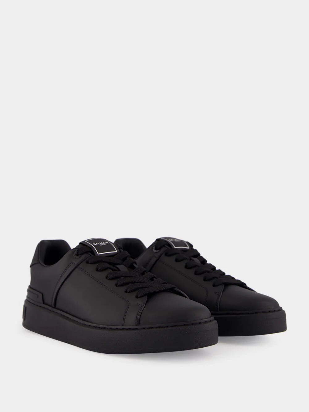 Black Calfskin B-Court Sneakers - Image 3