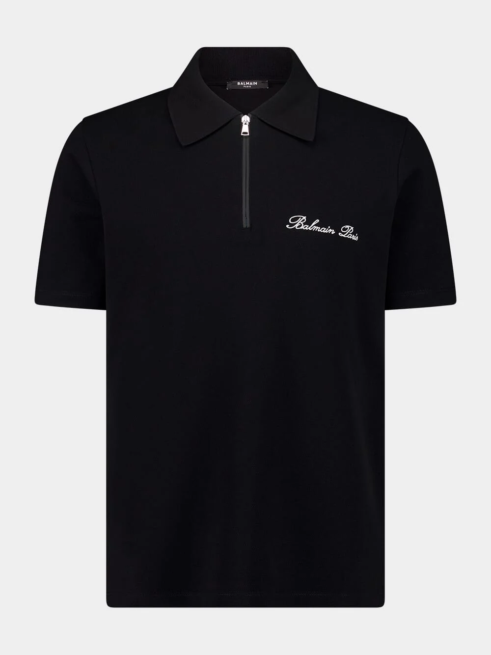 Black Embroidered Polo Shirt