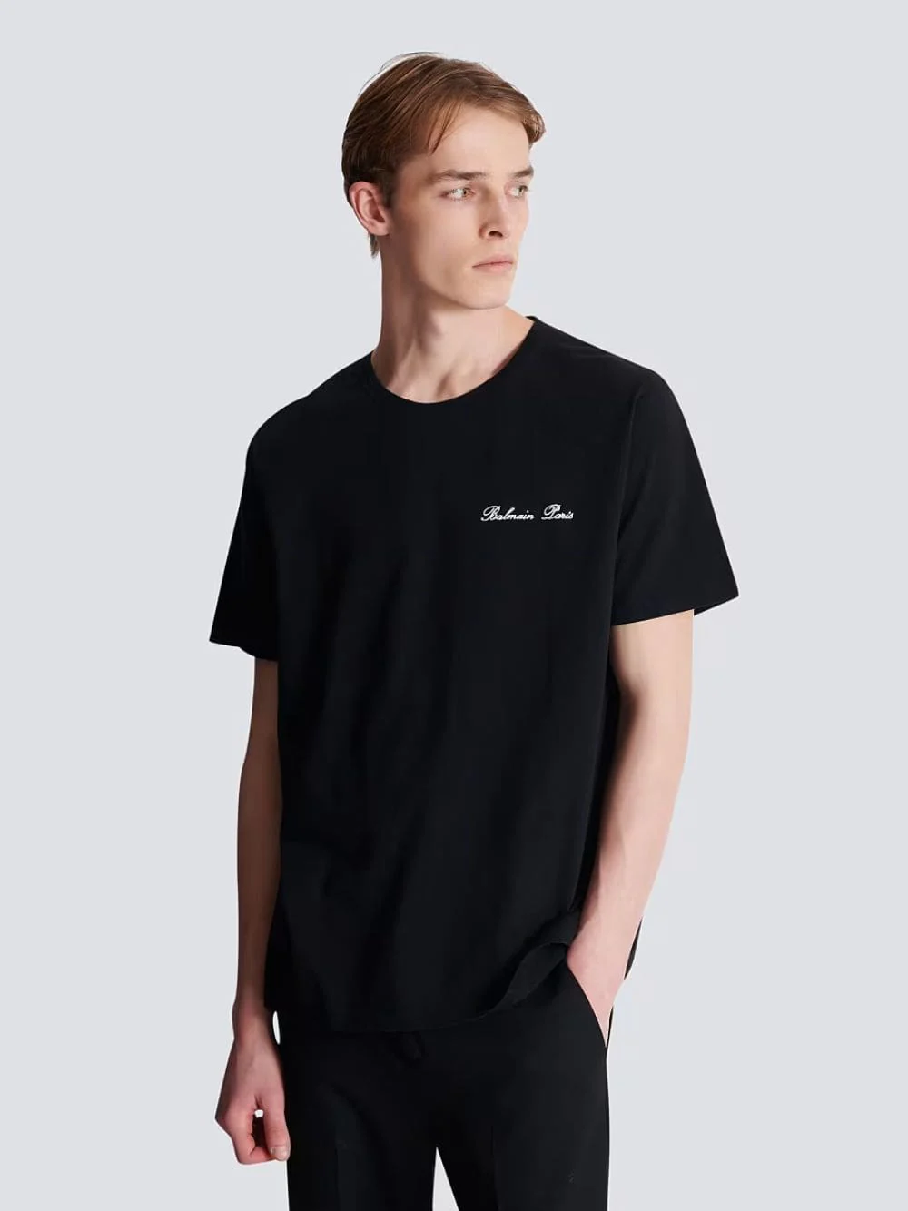 Black Embroidered Signature T-shirt - Image 2