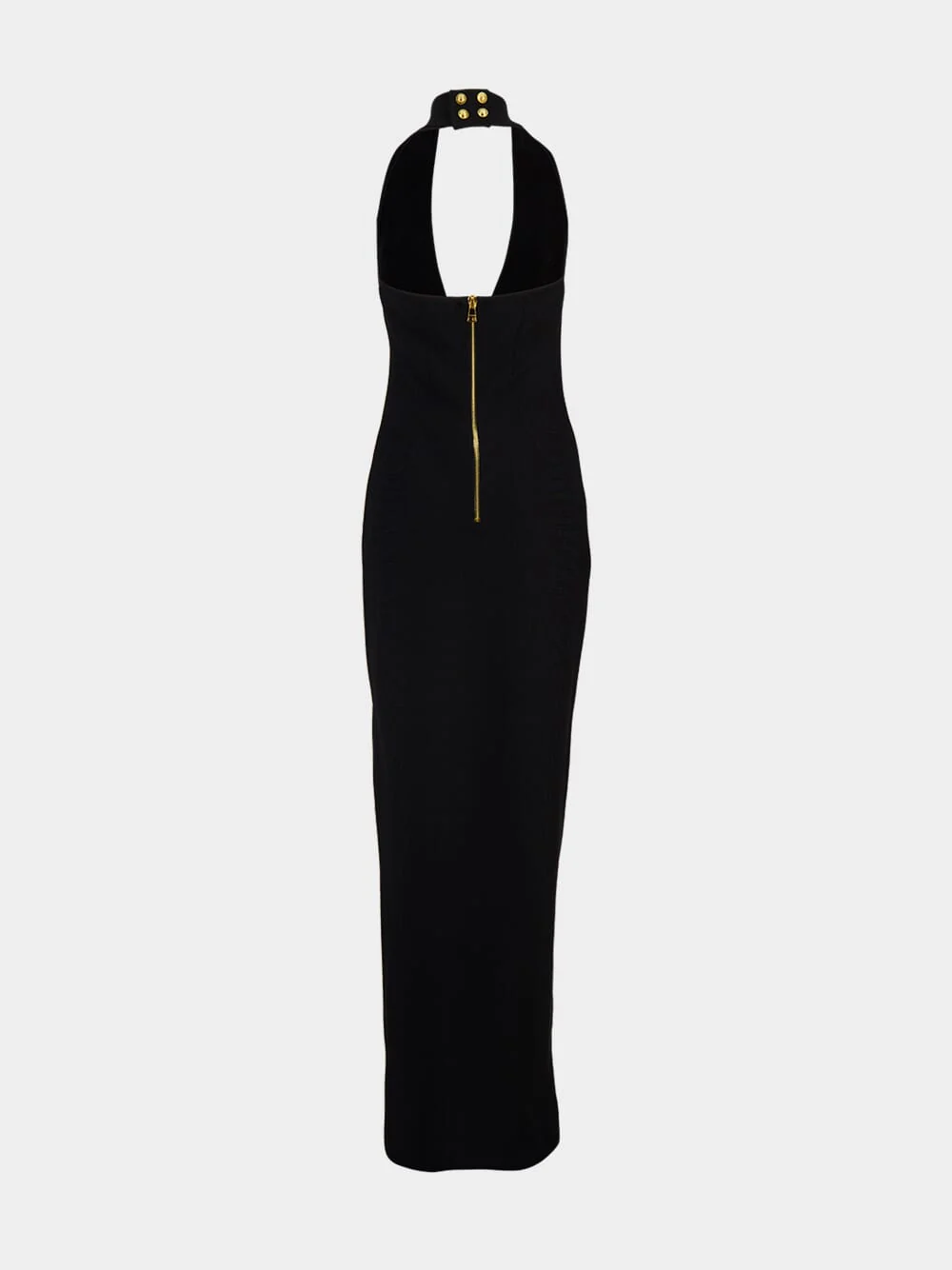 Black Halterneck Knit Maxi Dress - Image 4