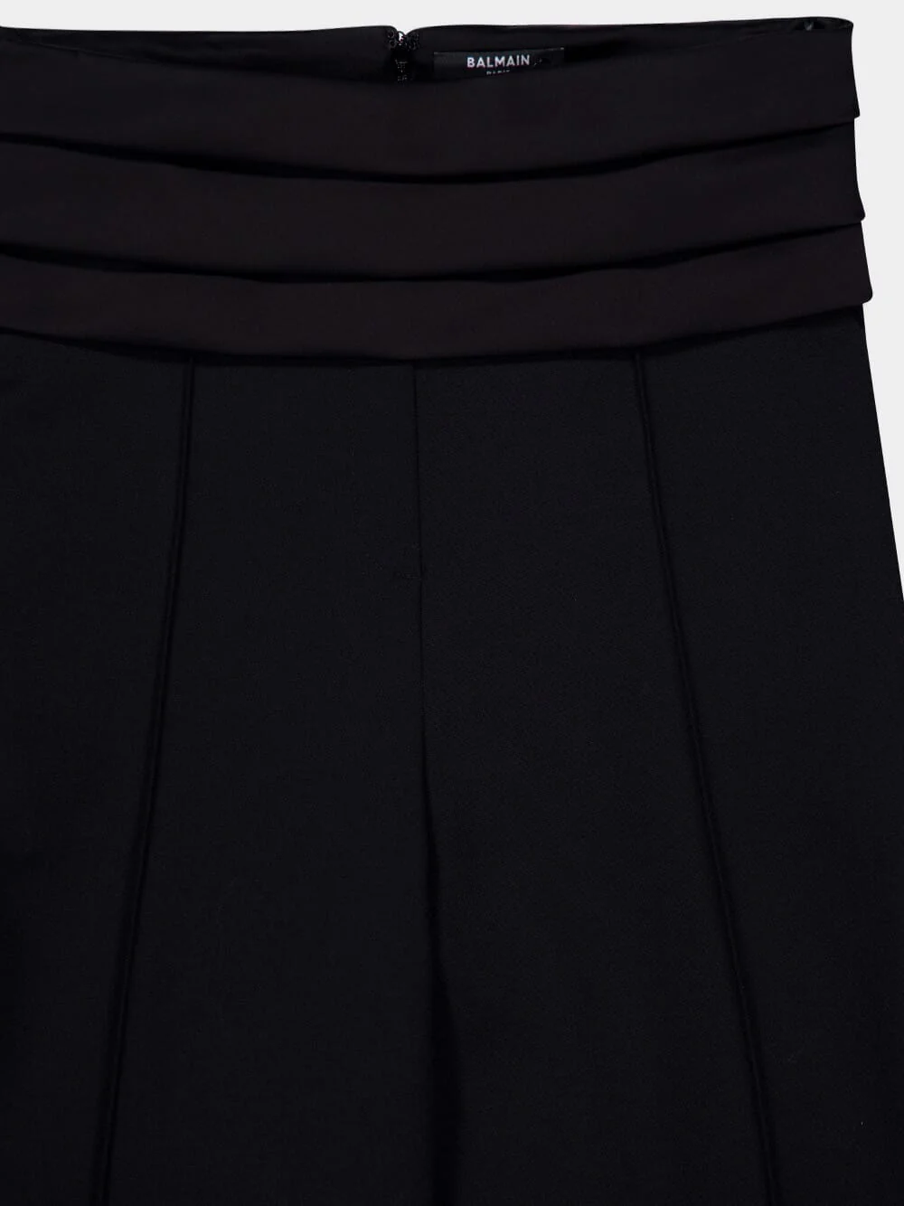 Black High-Waisted Satin Tailored Pants - Image 3