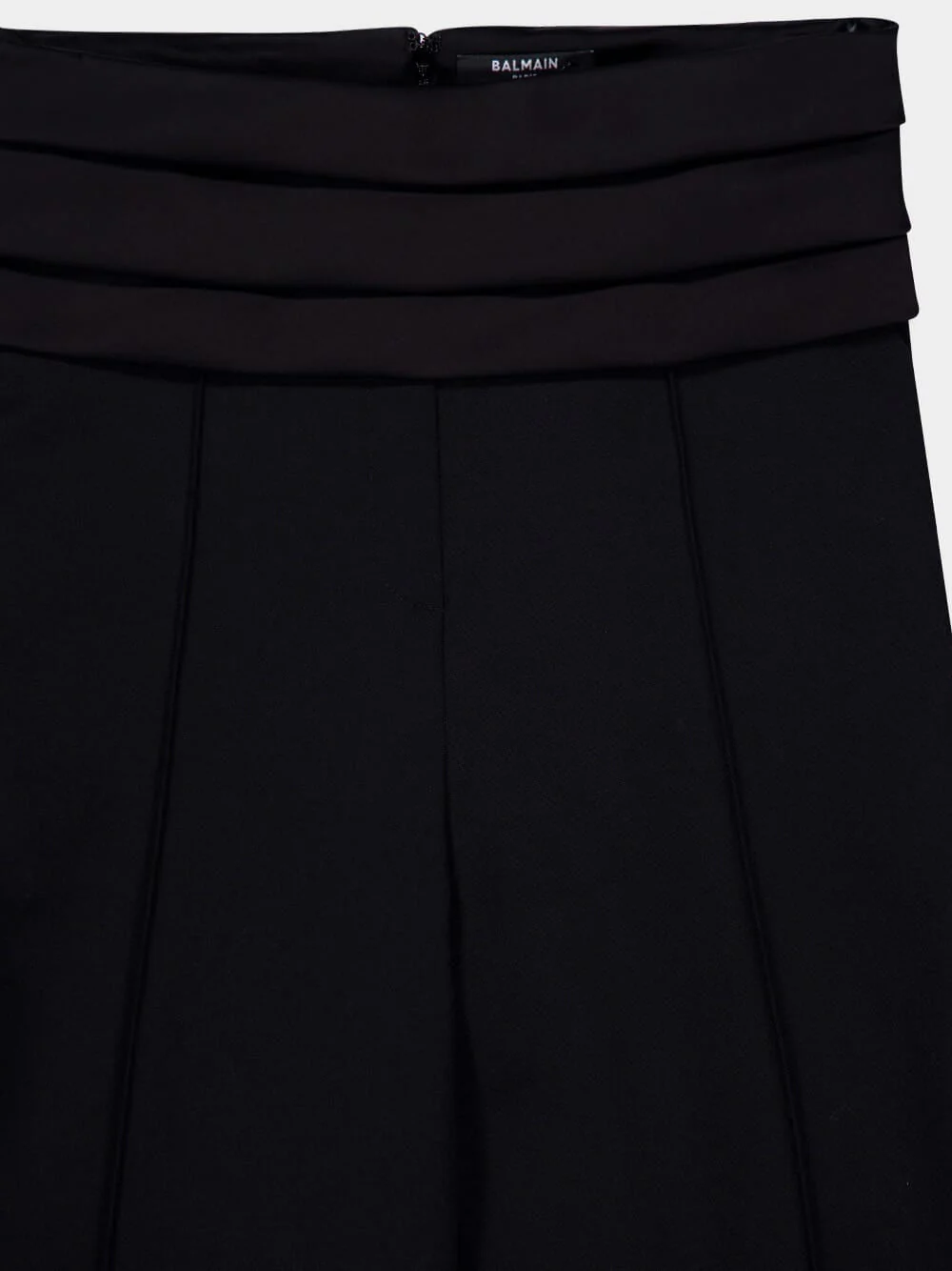 Black High-Waisted Satin Tailored Pants - Image 7
