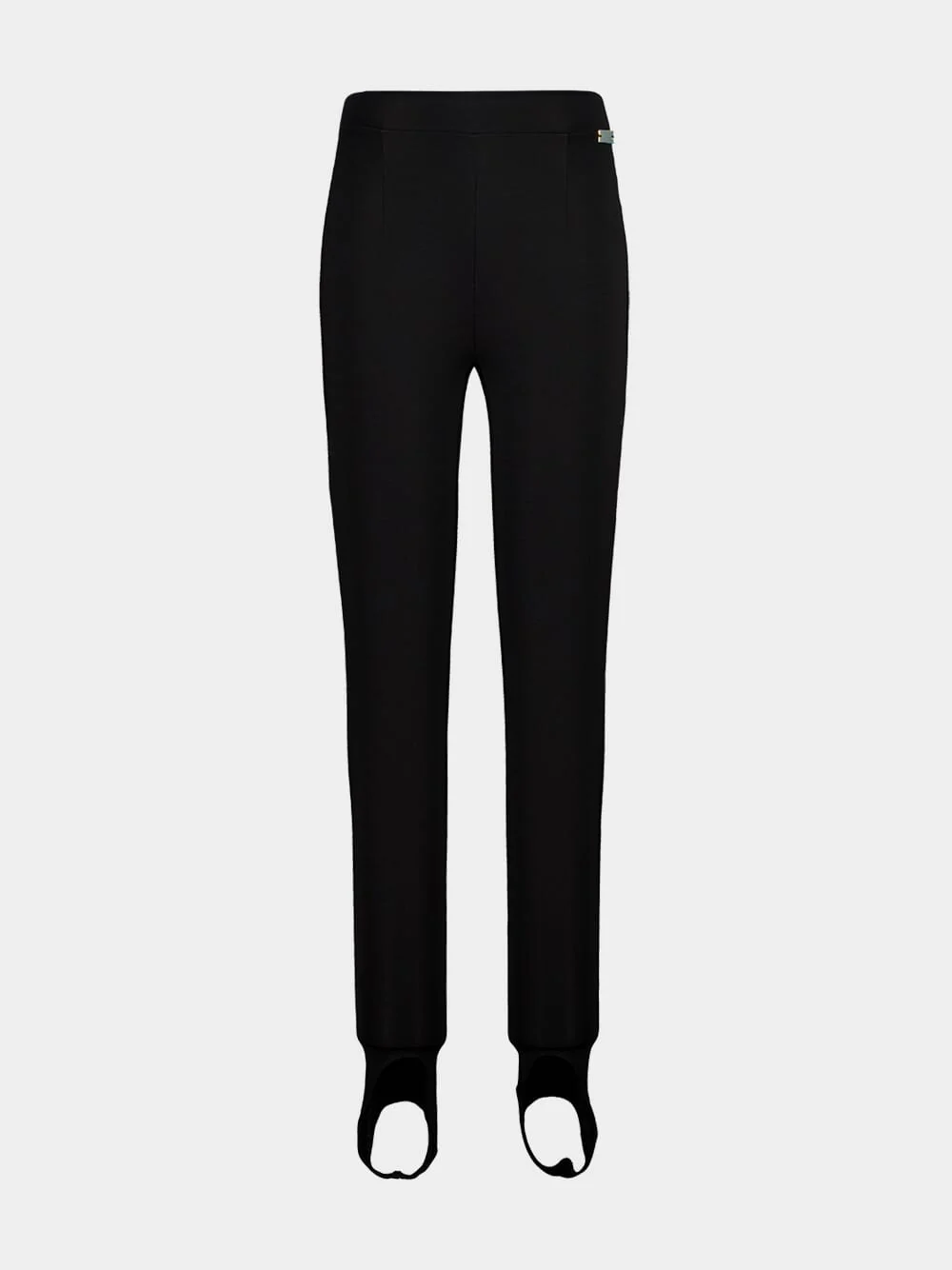 Black Jersey Stirrup Leggings