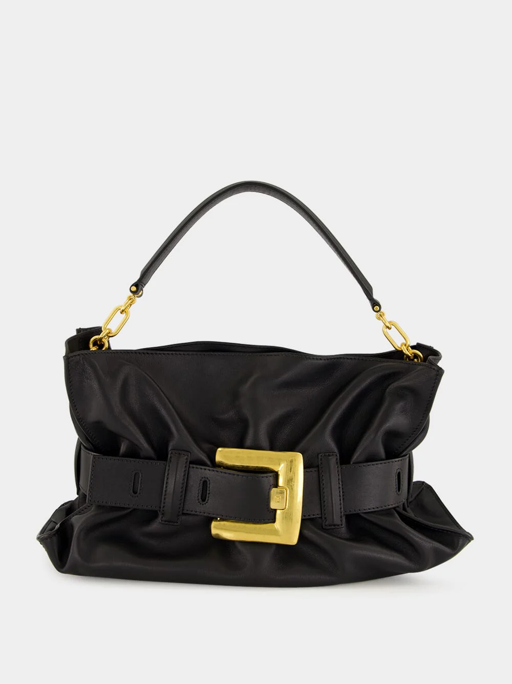 Black Medium Anthem Bag in Calfskin Leather